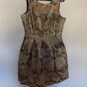 Soiéblu women midi gold and black dress size L